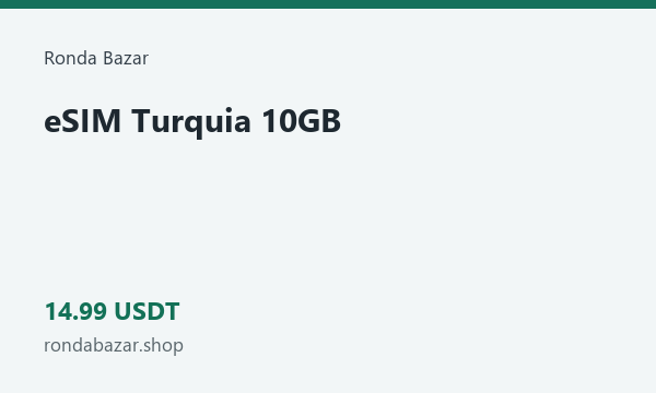 eSIM Turquia 10GB · 14.99 USDT
